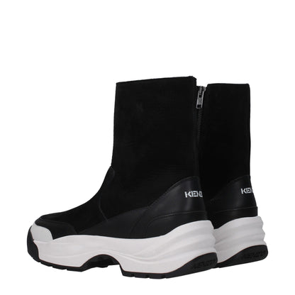 Kenzo Schwarze Lederstiefeletten