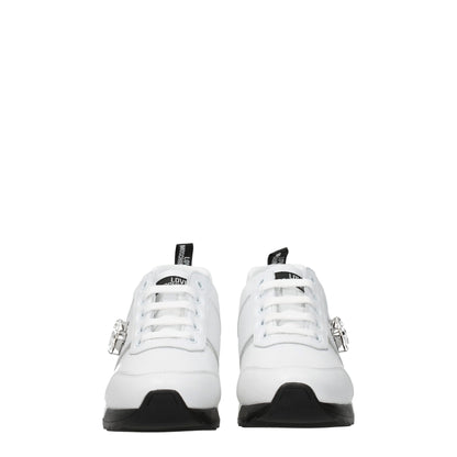 Love Moschino Weiße Leder-Low Tops