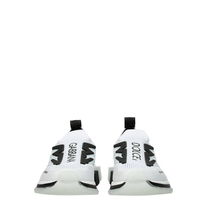 Dolce & Gabbana Weißer Stoff Sportliche Turnschuhe