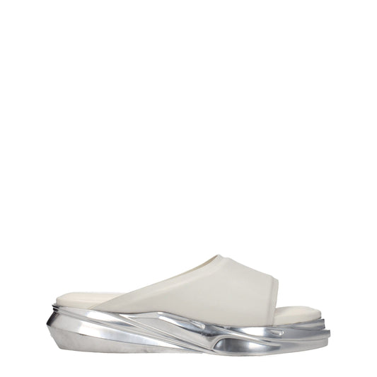 Alyx Graue Lederpantoffeln Sandalen