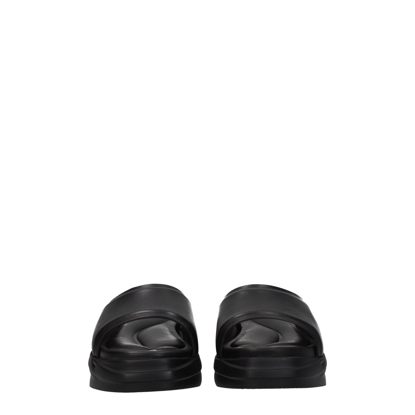 Alyx Schwarze Lederpantoffeln Sandalen