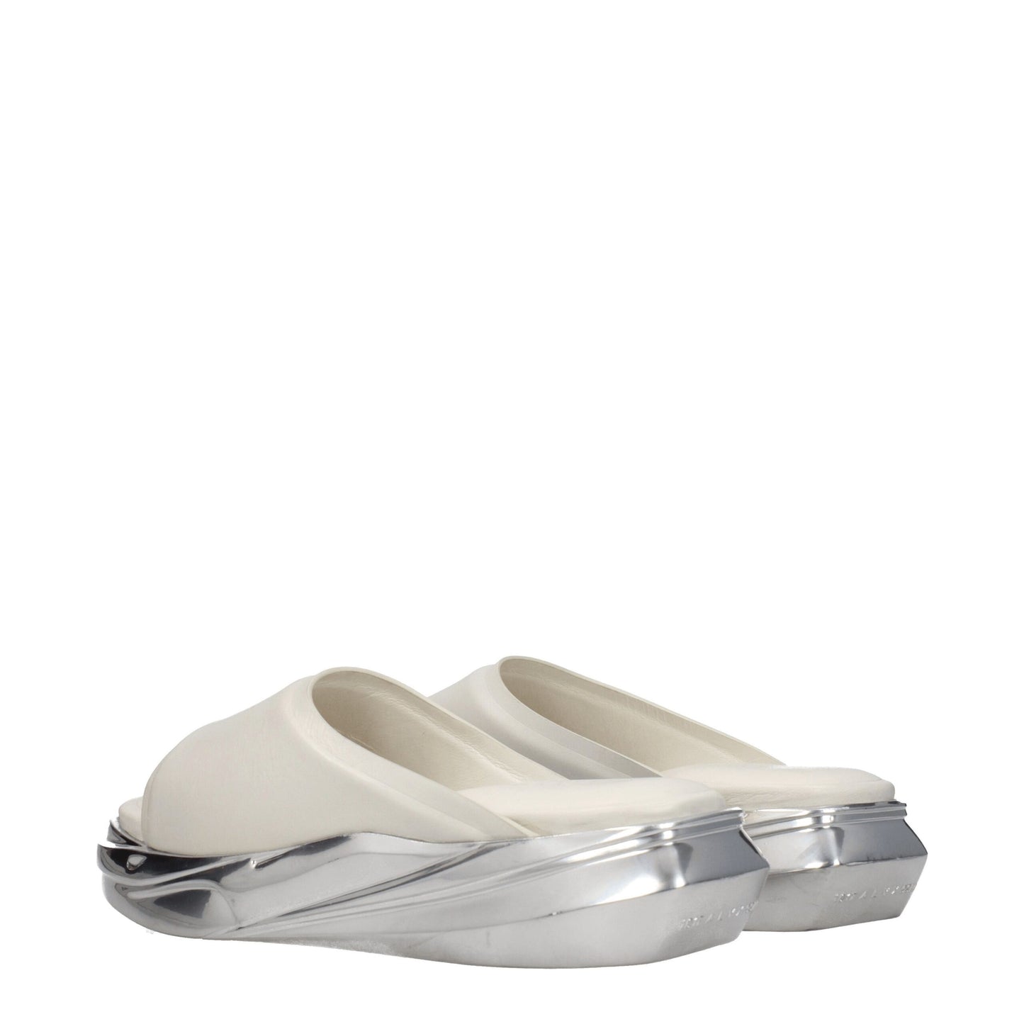 Alyx Graue Lederpantoffeln Sandalen