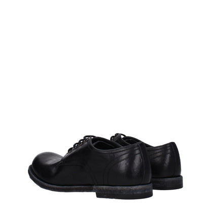 Dolce & Gabbana Schwarze Leder Oxfords und Derbies