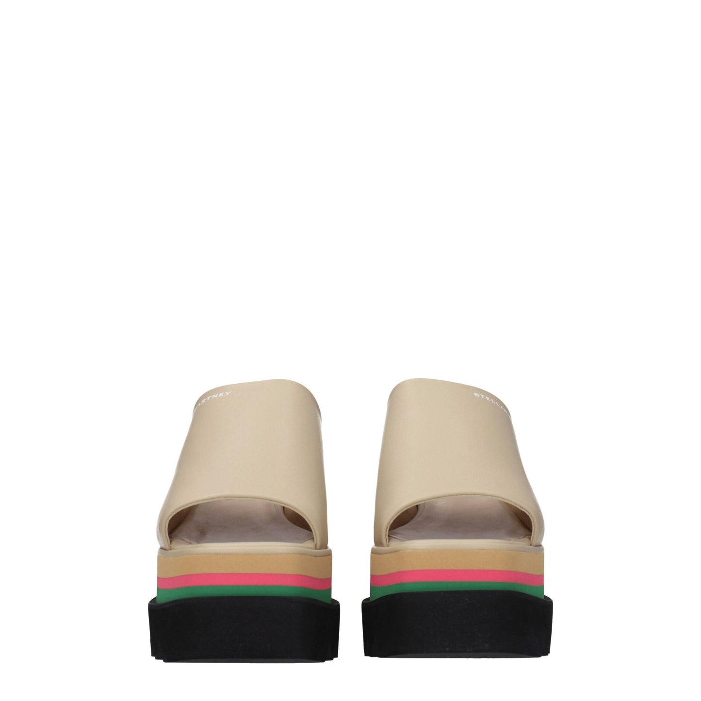 Stella McCartney Beige Leder Pantoffeln Sandalen