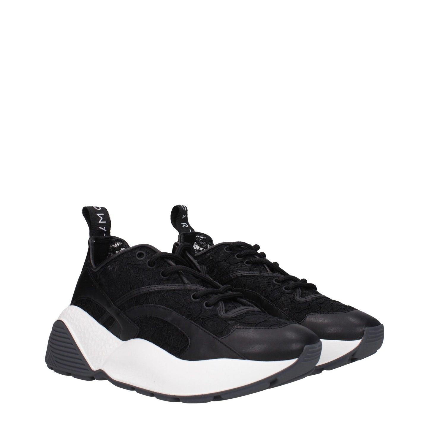 Stella McCartney Schwarzer Stoff Chunky Sneakers