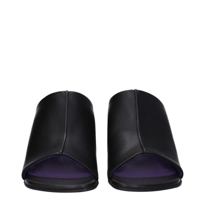 Stella McCartney Schwarze Leder Stiletto Heels Sandalen