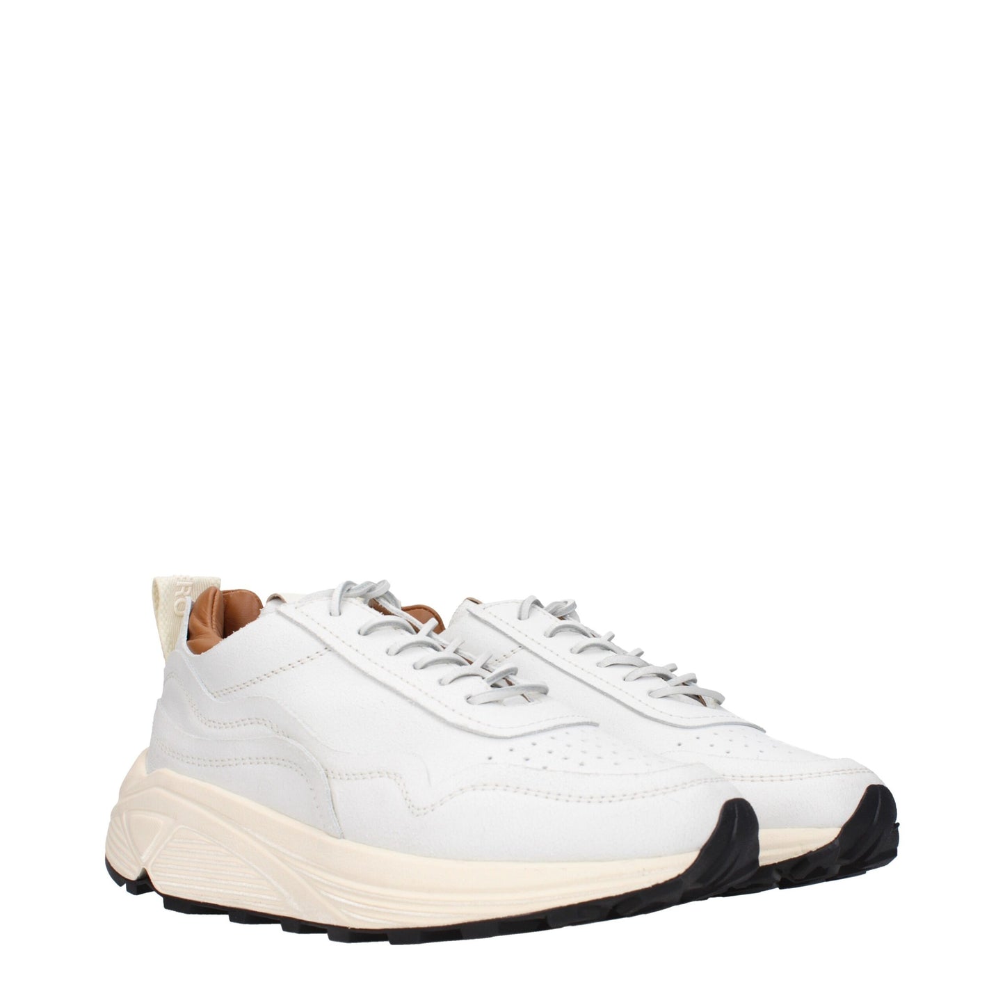 Buttero Chunky Sneakers aus weißem Leder