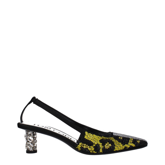 Tom Ford Gelbe Satin Stiletto Heels Sandalen