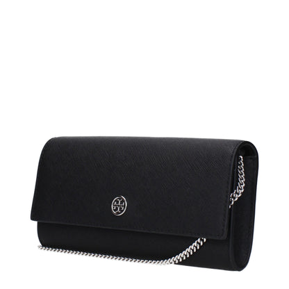 Tory Burch Schwarze Leder Clutch Bags