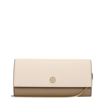 Tory Burch Beige Leder Clutch-Taschen