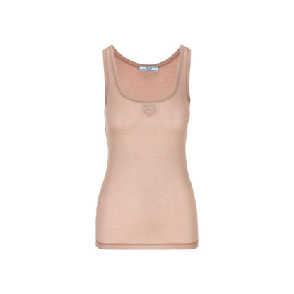 Prada Ärmelloses Logo-Top