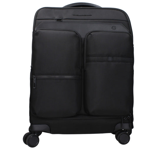 Piquadro Schwarzes Stoffgepäck und Reisen