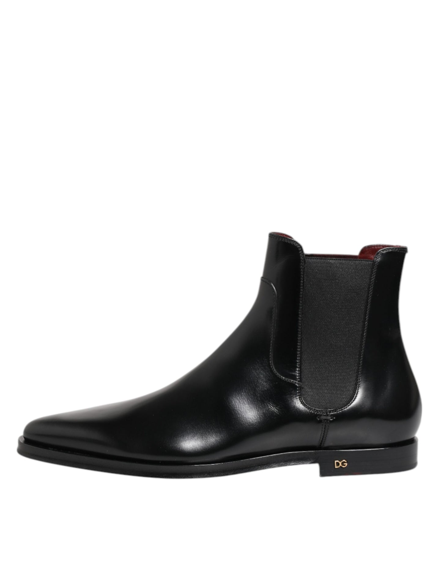 Dolce & Gabbana Schwarzes Leder MILLENIALS Mid Calf Stiefel Schuhe