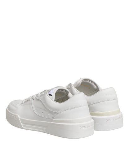 Dolce & Gabbana Weiß Miami Leder Low Top Turnschuhe Schuhe