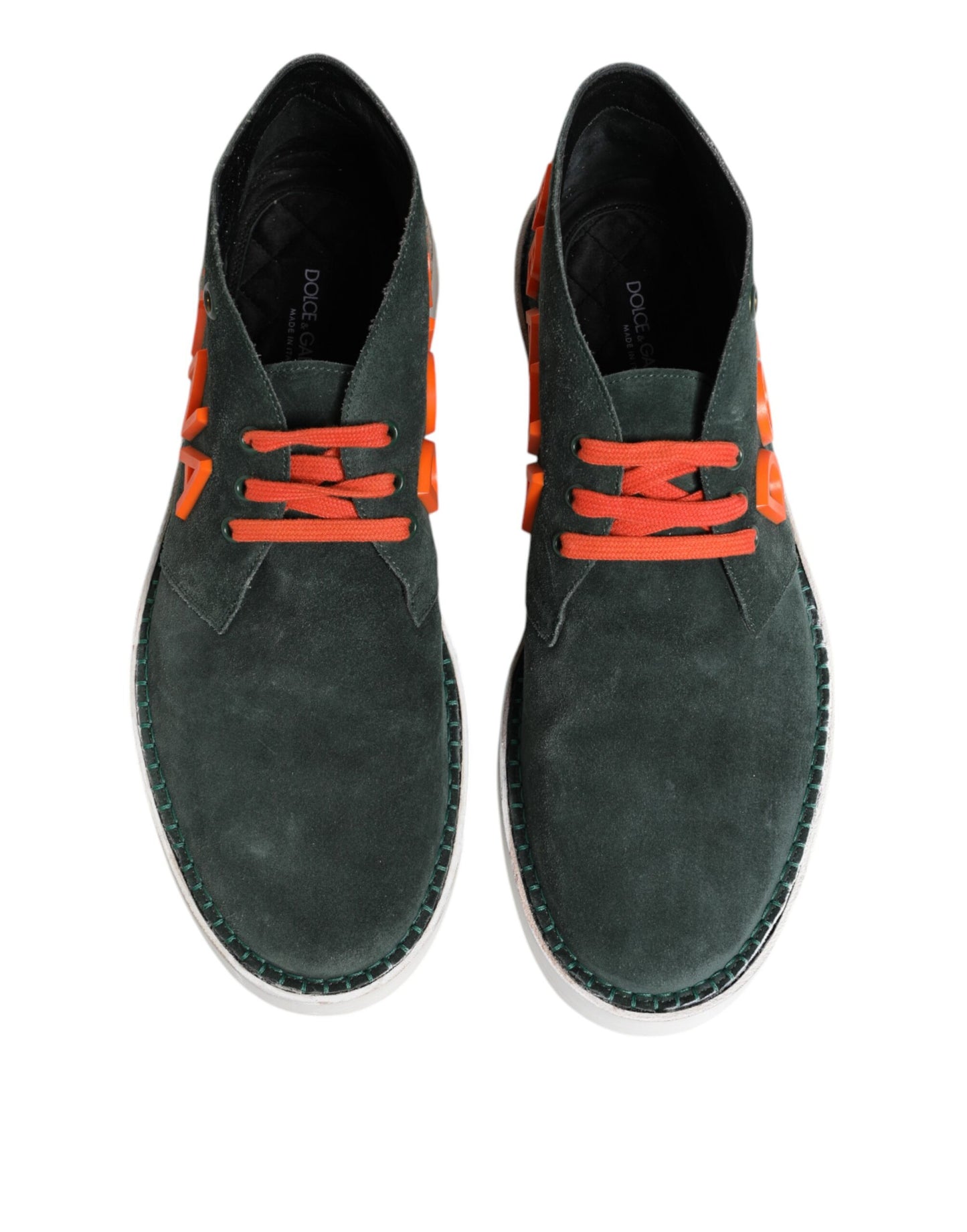 Dolce & Gabbana Grün Derby Logo Casual Männer Turnschuhe Schuhe
