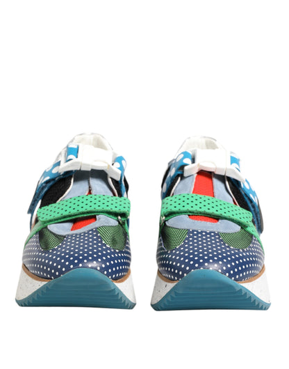 Dolce & Gabbana Multicolor Leder Low Top Sneakers Schuhe
