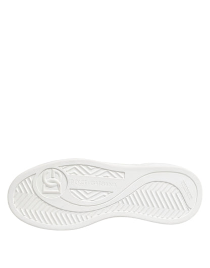 Dolce & Gabbana Weiß Miami Leder Low Top Turnschuhe Schuhe