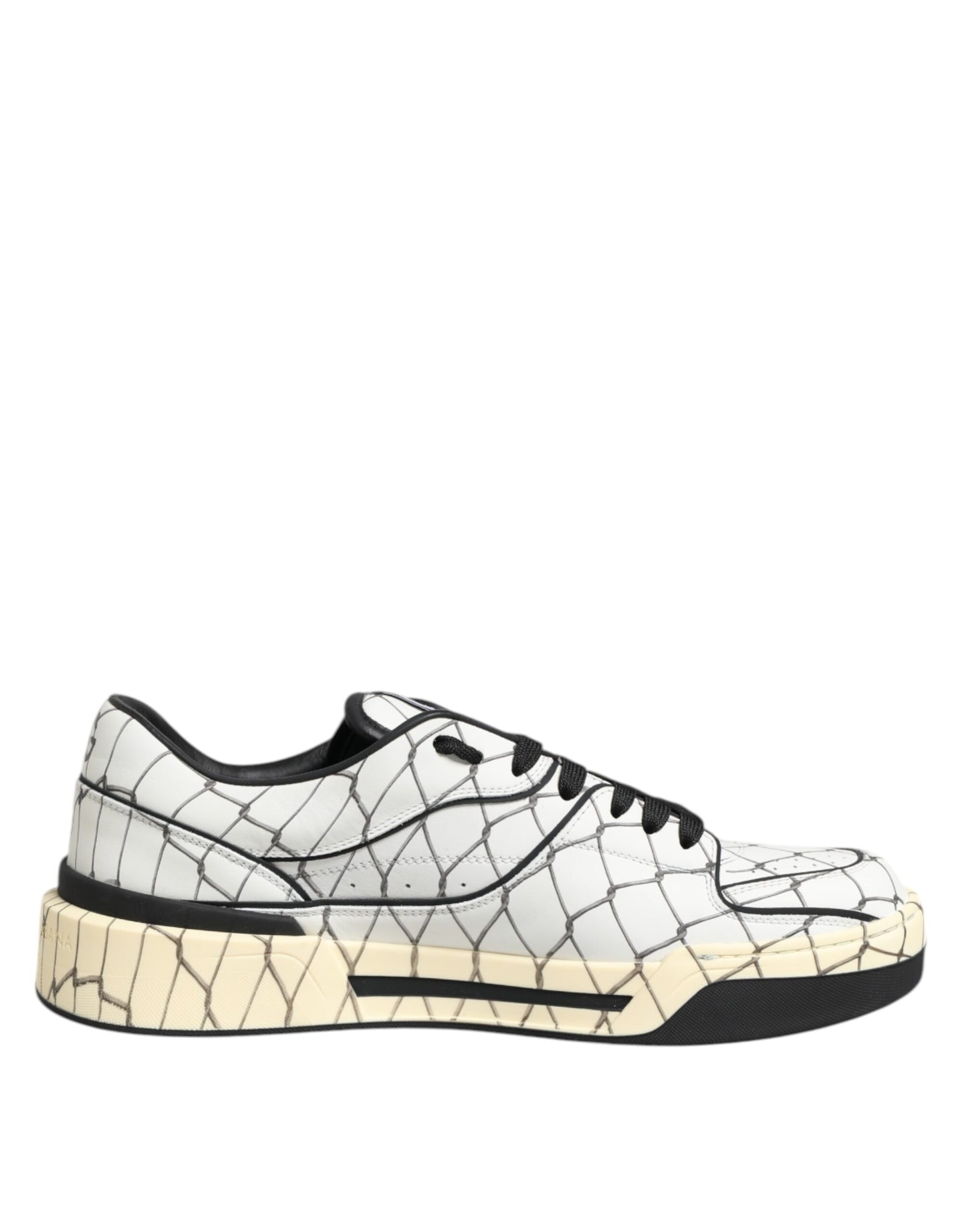 Dolce & Gabbana Weiß Logo Print Low Top Männer Turnschuhe Schuhe