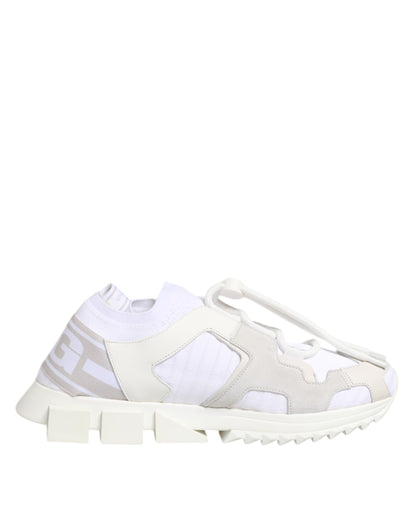 Dolce & Gabbana Weiß Sorrento Low Top Lace Up Turnschuhe Schuhe