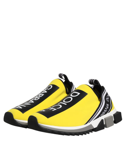 Dolce & Gabbana Gelb Logo Low Top Sorrento Turnschuhe Schuhe