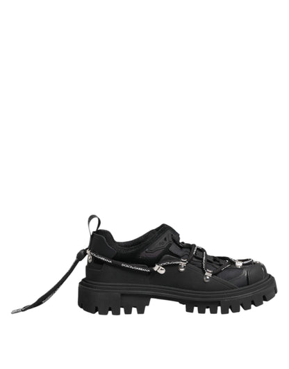 Dolce & Gabbana Schwarze Low Top Lace Up Trekking Sneakers Schuhe