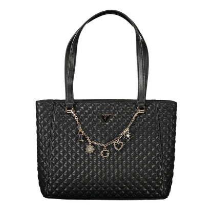 Guess Jeans Schwarz Polyethylen Frauen Handtasche