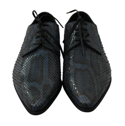 Dolce & Gabbana Blaue Pythonleder-Schlangenhaut-Schuhe