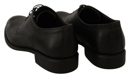 Dolce & Gabbana Schwarze Schnürschuhe aus Leder für Männer Formelle Derby-Schuhe