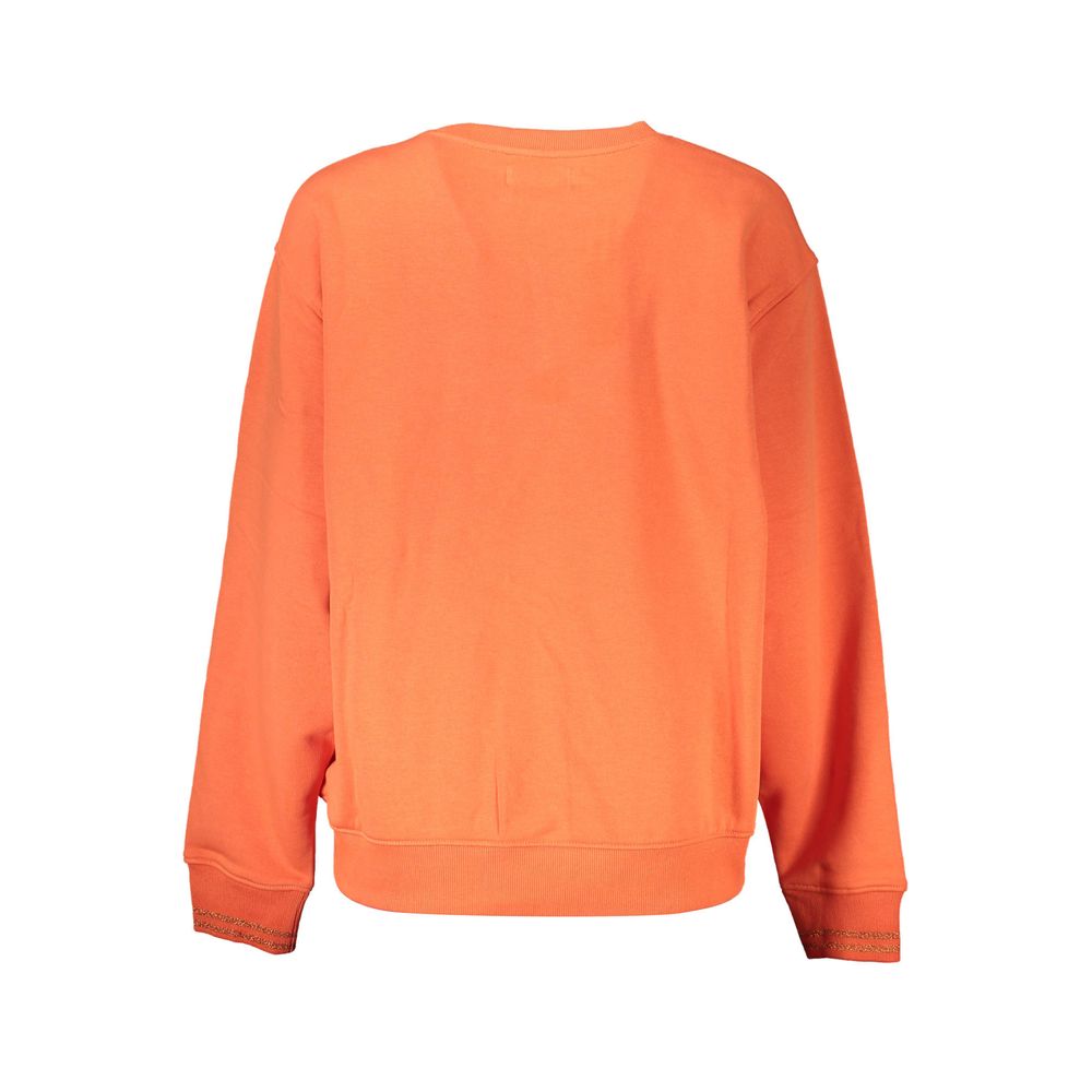 Desigual Orangefarbener Baumwollpullover für Frauen
