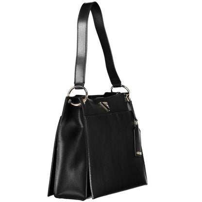 Guess Jeans Schwarze Polyethylen-Handtasche
