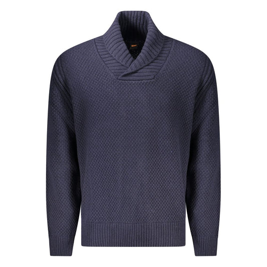 Hugo Boss Blauer Pullover aus Wolle