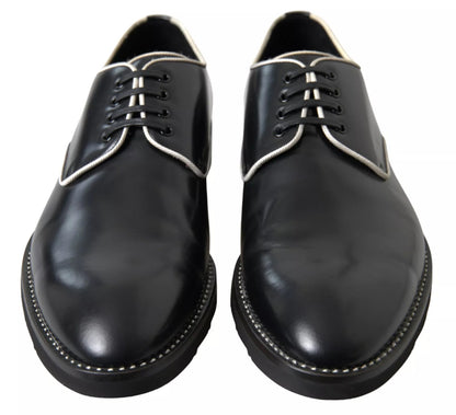 Dolce & Gabbana Schwarze weiße Lederschuhe für formelle Anlässe
