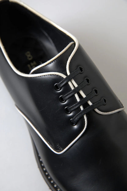 Dolce & Gabbana Schwarze weiße Lederschuhe für formelle Anlässe