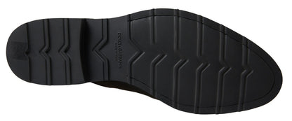 Dolce & Gabbana Schwarze weiße Lederschuhe für formelle Anlässe