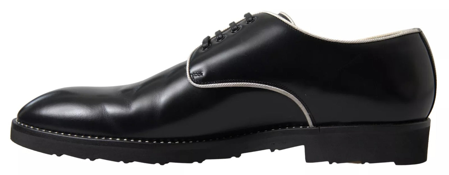 Dolce & Gabbana Schwarze weiße Lederschuhe für formelle Anlässe