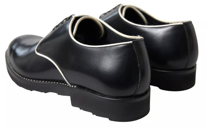 Dolce & Gabbana Schwarze weiße Lederschuhe für formelle Anlässe