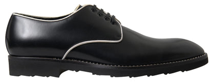 Dolce & Gabbana Schwarze weiße Lederschuhe für formelle Anlässe