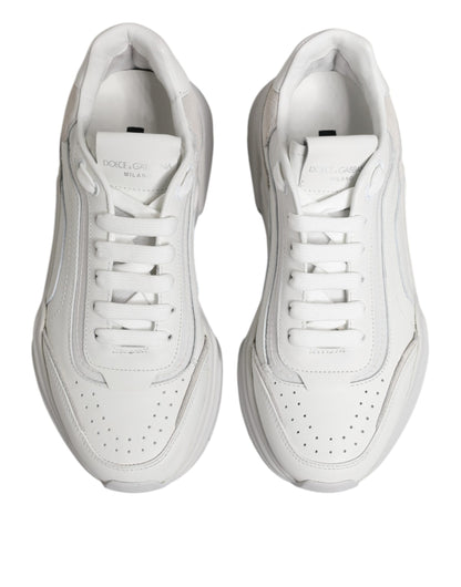Dolce & Gabbana Weiß Leder Daymaster Low Top Turnschuhe Schuhe