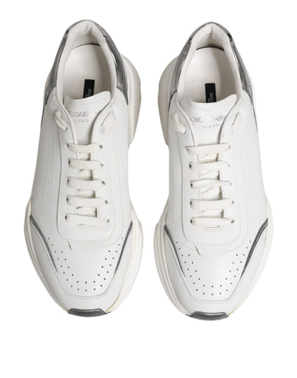 Dolce & Gabbana Weiß Daymaster Leder Low Top Turnschuhe Schuhe