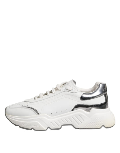 Dolce & Gabbana Weiß Daymaster Leder Low Top Turnschuhe Schuhe