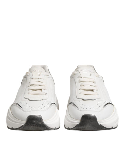Dolce & Gabbana Weiß Daymaster Leder Low Top Turnschuhe Schuhe
