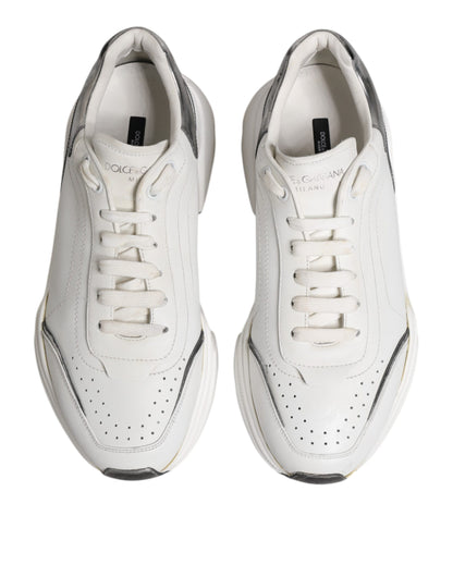 Dolce & Gabbana Weiß Daymaster Leder Low Top Turnschuhe Schuhe