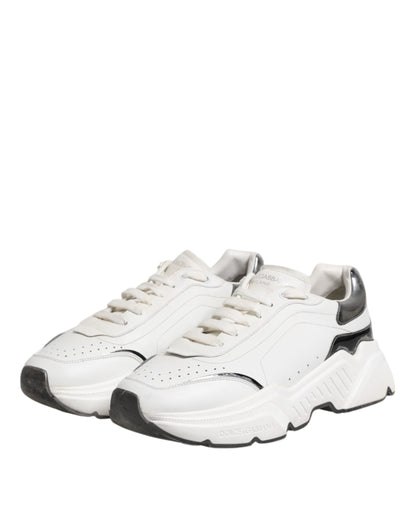 Dolce & Gabbana Weiß Daymaster Leder Low Top Turnschuhe Schuhe
