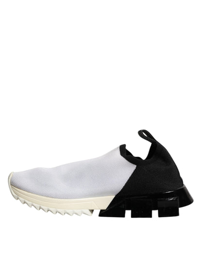 Dolce & Gabbana Weiß Schwarz Low Top Sorrento Turnschuhe Schuhe