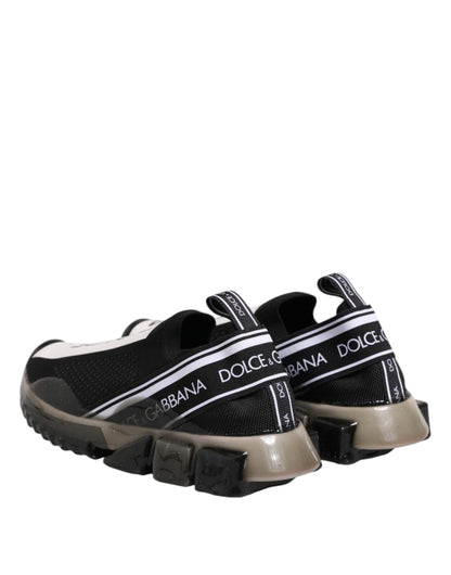Dolce & Gabbana Schwarz Sorrento Slip On Low Top Sneakers Schuhe