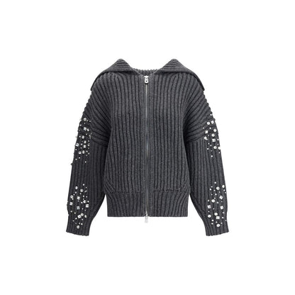 PINKO Strickjacke aus Wolle mit Strasssteinen