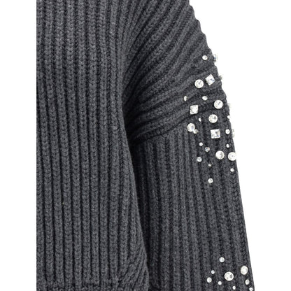 PINKO Strickjacke aus Wolle mit Strasssteinen
