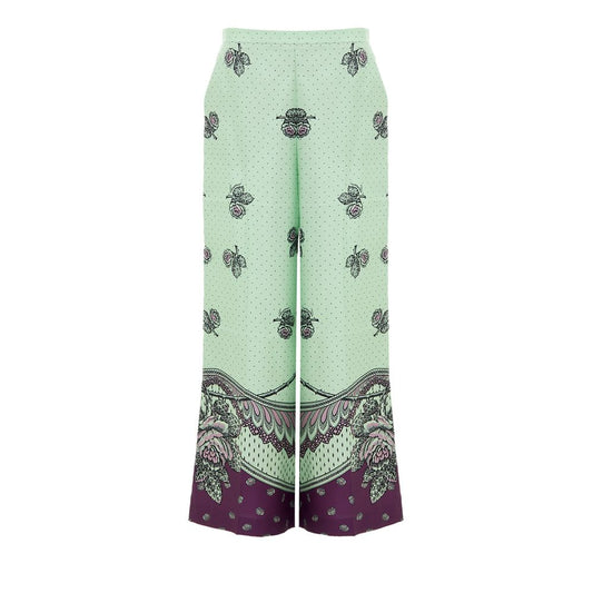 Gucci Grüne Seidenhose