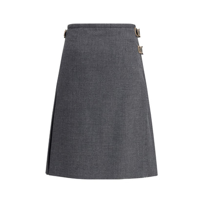 Prada Plissee-Rock aus Ziegenmohair