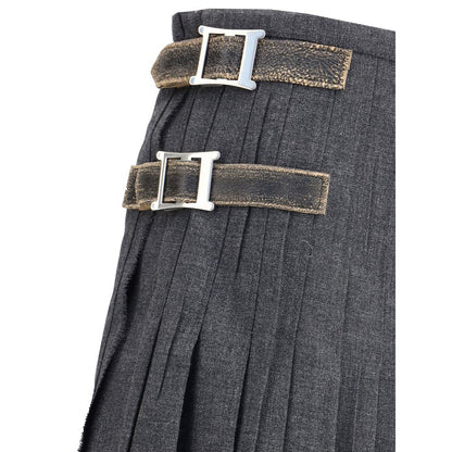 Prada Plissee-Rock aus Ziegenmohair